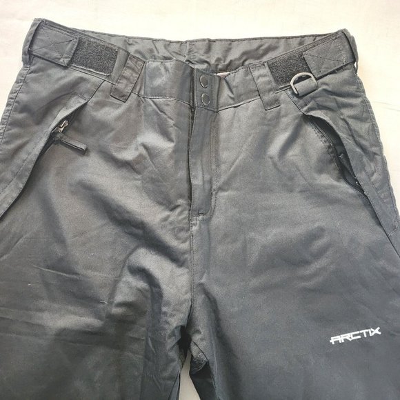 Arctix Snow Ski Pants Black Reinforced Knee Adjustable Waist Unisex Youth Sz‎ XL - Picture 4 of 11